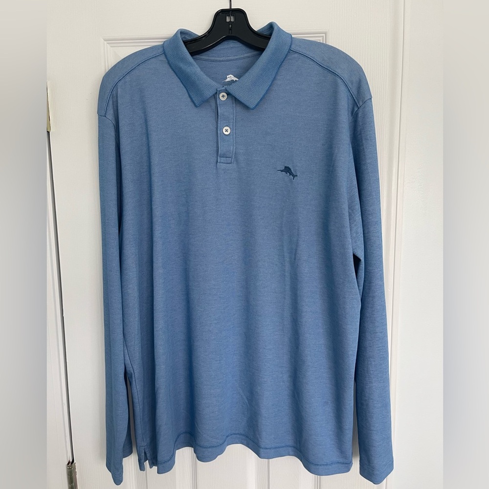 Tommy Bahama Light Blue Long Sleeve Polo